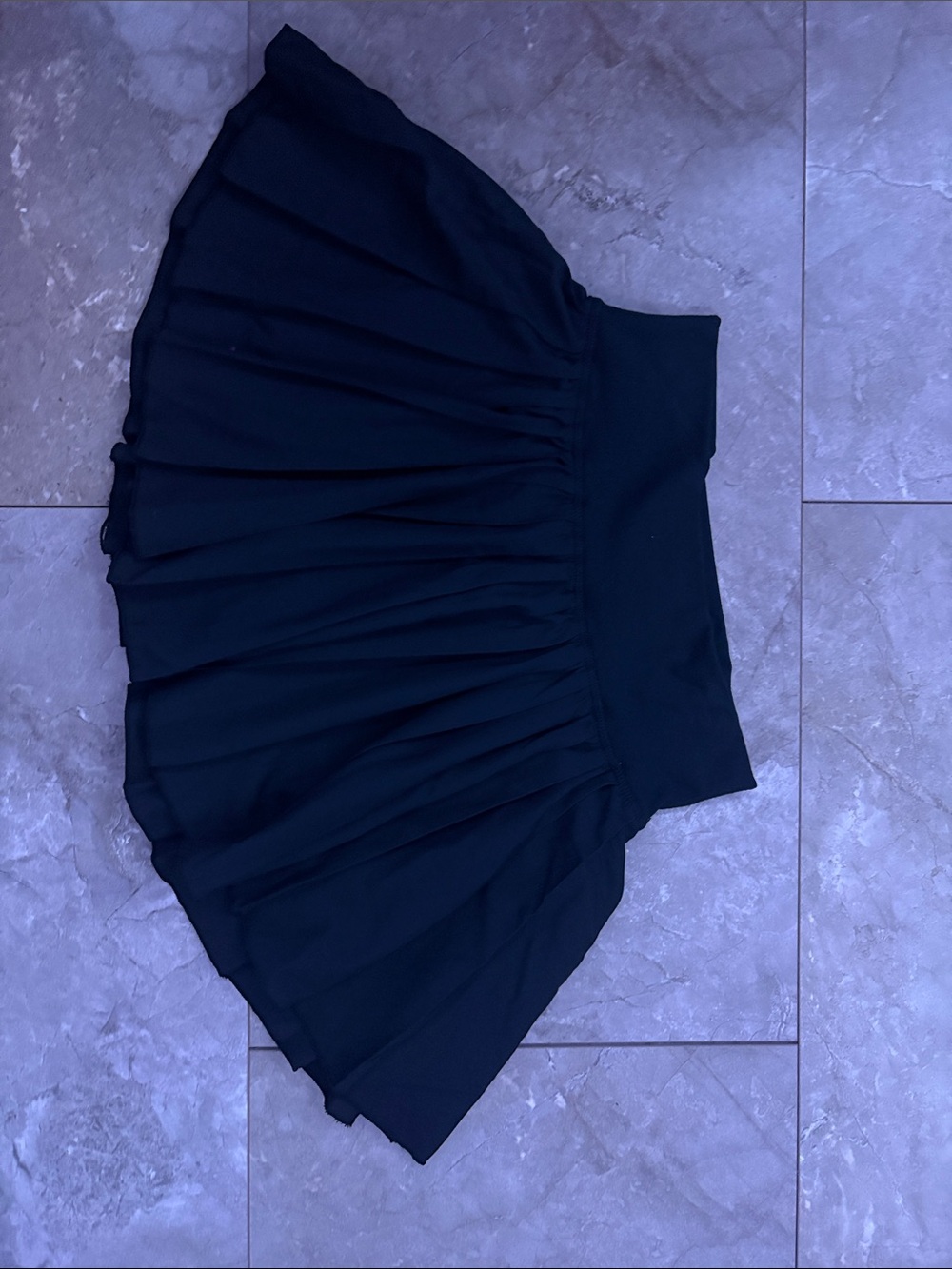 Girls' Black Pleated Skater Skirt with Stretch Waistband